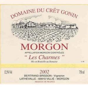 DOMAINE DU CRET GONIN - AOC MORGON Les Charmes - 2008 - Bouteille - 0.75L