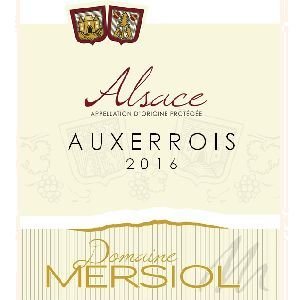 Domaine Mersiol - Auxerrois - blanc - 2016 - Bouteille - 0.75L