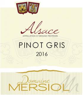 Domaine Mersiol - Pinot Gris - blanc - 2016 - Bouteille - 0.75L