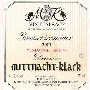Domaine Mittnacht-Klack - Gewurztraminer Vendange Tardive - blanc - 2009 - Bouteille - 0.75L