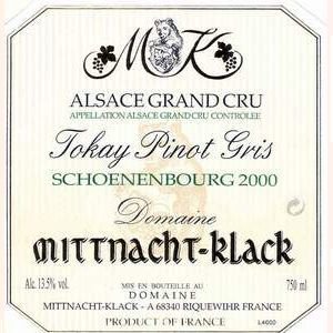 Domaine Mittnacht-Klack - Tokay Pinot Gris Grand Cru Schoenenbourg - blanc - 2011 - Bouteille - 0.75L