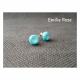 Emilie Roze - Boucles d&#039;oreille puce bleu clair - Boucles d&#039;oreille - Verre