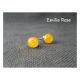 Emilie Roze - Boucles d&#039;oreille puce jaune - Boucles d&#039;oreille - Verre