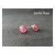 Emilie Roze - Boucles d&#039;oreille puce roses - Boucles d&#039;oreille - Verre