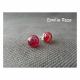 Emilie Roze - Boucles d&#039;oreille puce rouges - Boucles d&#039;oreille - Verre