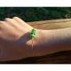 Emilie Roze - Bracelet chainette perle verte - Bracelet - Verre