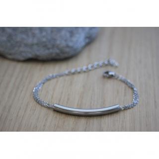 EmmaFashionStyle - Bracelet 3 chaines et perle tube en acier inoxydable - Bracelet - Acier