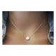 EmmaFashionStyle - Collier argent pendentif rond orné d&#039;un cristal swarovski - Collier - argent