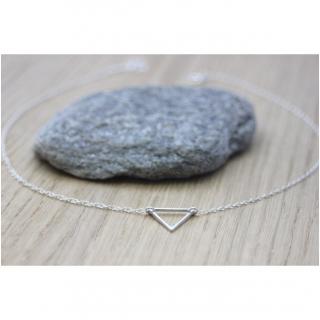 EmmaFashionStyle - Collier minimaliste triangle en argent massif - Collier - argent