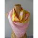 Evysoie - Foulard en soie jaune d&#039;or, rose, corail - Foulard femme