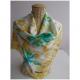 Evysoie - Foulard en soie stylisé jaune d&#039;or et vert - Foulard femme