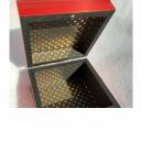 Farfeline - Boîte en marqueterie de paille rouge - Boite