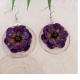 Fleurs de Zine - Boucles Créoles XXL violet orange - Boucles d&#039;oreille - Laiton