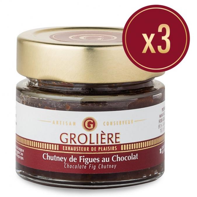 FOIE GRAS GROLIERE - 3 Chutney de Figues au Chocolat - Chutney