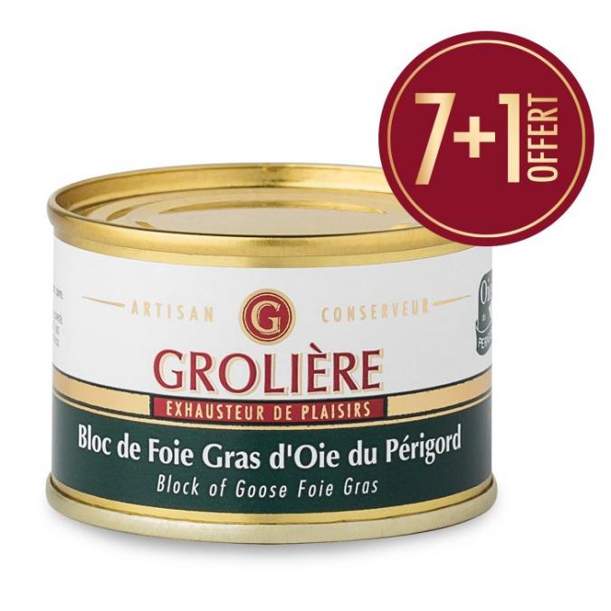 FOIE GRAS GROLIERE - 7 Blocs de Foie Gras d&#039;Oie 65g + 1 Boîte Offerte - Foie gras - 0.065