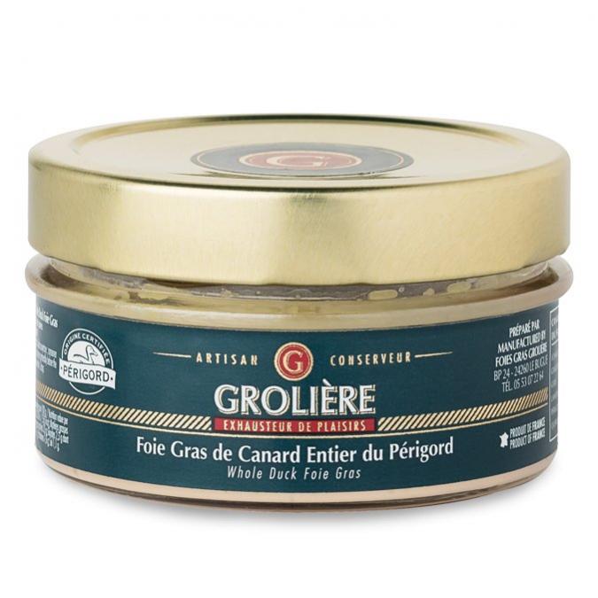 FOIE GRAS GROLIERE - Foie Gras de Canard Entier du Périgord - 120 gr - Foie gras - 0.12