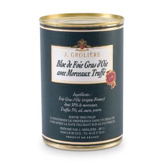 FOIE GRAS GROLIERE - Foie Gras d&#039;Oie Entier du Perigord Truffé - 400 gr - Foie gras - 0.4