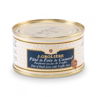 FOIE GRAS GROLIERE - Pâté de Foie de Canard Parfumé au Jus de Truffe 50% Foie Gras - Pâté - 0.13