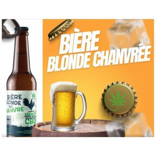 French touch CBD & Les artisanes de Marie-Jeanne - Bière blonde au chanvre - Bière - Blonde - Bouteille - 0.33L