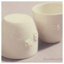 Funambuleries Terrestres - Tasses fleurs porcelaine - Tasse - Porcelaine