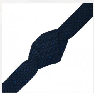 Hipstom - Bleumel - Coton blue marine motif bleu - noeud claudinet