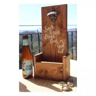 In The Wood For Love - Décapsuleur bois de palette, décoration de table, ouvre bouteille à poser pour bar - décapsuleur
