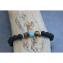 JEGSTONE - Bracelet perles onyx mat, oeil de tigre, amazonite et argent 925 - Bracelet - Bracelet en pierres naturelles semi-précieuses et acier inoxydable. Matériaux utilisés : perles œil de tigre, perles et plume en acier inoxydable. Fermoir coulissant