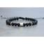 JEGSTONE - Bracelet perles onyx, onyx mat et argent massif - Bracelet - Bracelet en pierres naturelles semi-précieuses et acier inoxydable. Matériaux utilisés : perles œil de tigre, perles et plume en acier inoxydable. Fermoir coulissant