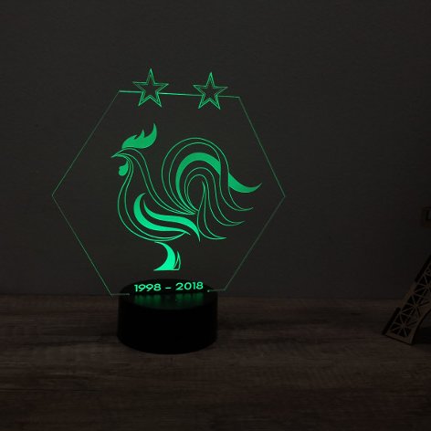 JNB-Maker Artisan Laseriste - Lampe Champions du monde - Lampe de table - 1ampoule(s)