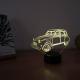 JNB-Maker Artisan Laseriste - Lampe illusion 2CV Citroën avec télécommande - Lampe de table - ampoule(s)