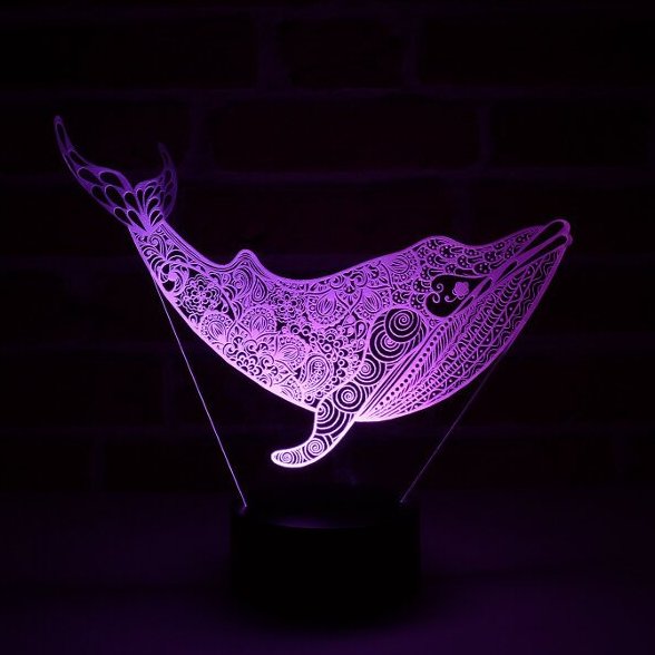 JNB-Maker Artisan Laseriste - Lampe Led Baleine - Lampe de table - 4668ampoule(s)
