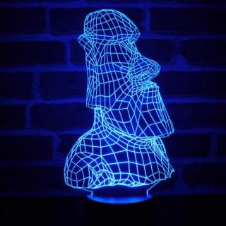 JNB-Maker Artisan Laseriste - Lampe Led Moaï 3D - Lampe de table - 4668ampoule(s)
