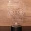 JNB-Maker Artisan Laseriste - Lampe Tête de mort Mexicaine Calavera ave télécommande - Lampe de table - ampoule(s)