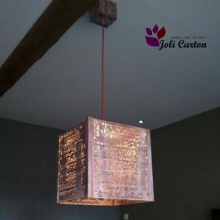 Joli Carton - Cagette - Duo (suspension + lampe) - Suspension - 1ampoule(s)