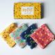 Ka.Ji.Ji - Pack de 3 mouchoirs en tissu BIO imprimé - jaune rose vert - Mouchoir réutilisable
