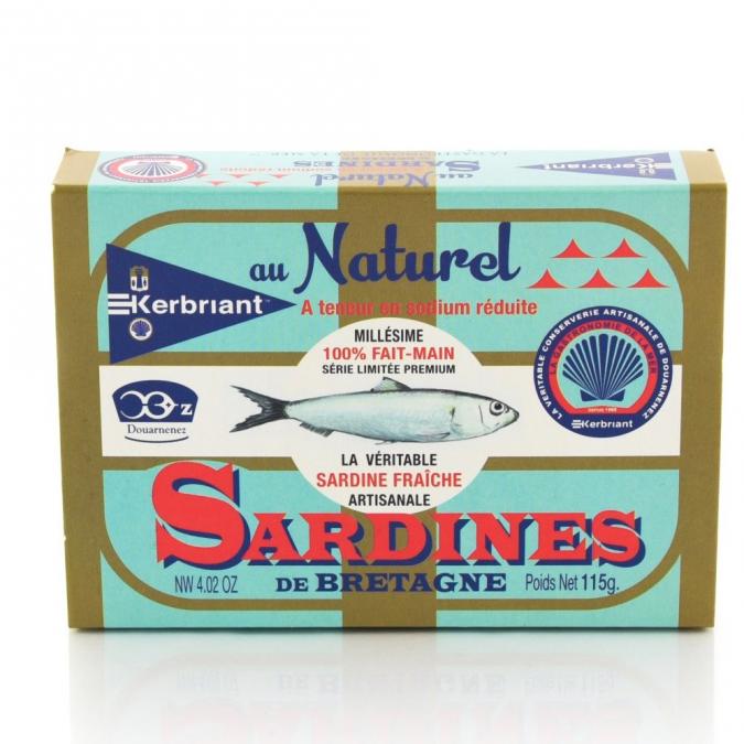 KERBRIANT - Sardines au naturel à teneur réduite en sodium - Conserve et soupe de poisson