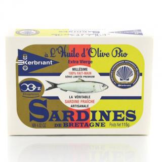 KERBRIANT - Sardines huile olive Bio - Conserve et soupe de poisson