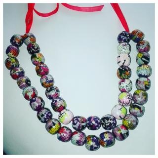 Kharynel Creation - Collier perles colorées - Collier - bois