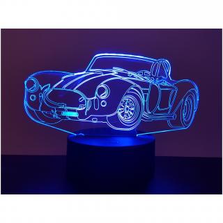 KISSKISSMETAL - AC COBRA - Lampe d&#039;ambiance 3D à leds, gravure laser sur acrylique, alimentation par piles ou câble usb - Lampe d&#039;ambiance