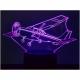 KISSKISSMETAL - AVION CESSNA - Lampe d&#039;ambiance 3D à leds, gravure laser sur acrylique, alimentation par piles ou câble usb - Lampe d&#039;ambiance
