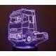 KISSKISSMETAL - CAMION RENAULT T - Lampe d&#039;ambiance 3D à led, gravure laser sur acrylique, alimentation par piles ou câble USB - Lampe d&#039;ambiance