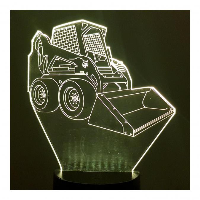 KISSKISSMETAL - CHARGEUR BOBCAT - Lampe d&#039;ambiance 3D à leds, gravure laser sur acrylique, alimentation par piles ou câble USB - Lampe d&#039;ambiance