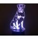 KISSKISSMETAL - CHIEN ROTTWEILER - Lampe d&#039;ambiance 3D à leds, gravure laser sur acrylique, alimentation par piles ou câble USB - Lampe d&#039;ambiance