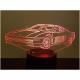 KISSKISSMETAL - FERRARI TESTAROSSA - Lampe d&#039;ambiance 3D à leds, gravure laser sur acrylique, alimentation par piles ou câble usb - Lampe d&#039;ambiance