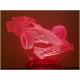 KISSKISSMETAL - FORMULE 1 - F1 - Lampe d&#039;ambiance 3D à leds, gravure laser sur acrylique, alimentation par piles ou câble usb - Lampe d&#039;ambiance