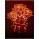 KISSKISSMETAL - Lampe 3D motif: bouquet de roses - Lampe d&#039;ambiance