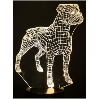 KISSKISSMETAL - Lampe 3D motif: chien boxer - Lampe d&#039;ambiance