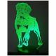 KISSKISSMETAL - Lampe 3D motif: chien rotweiler - Lampe d&#039;ambiance