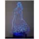 KISSKISSMETAL - Lampe 3D motif: princesse - Lampe d&#039;ambiance