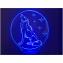 KISSKISSMETAL - LOUP - Lampe d&#039;ambiance 3D à leds, gravure laser sur acrylique, alimentation par piles ou câble usb - Lampe d&#039;ambiance